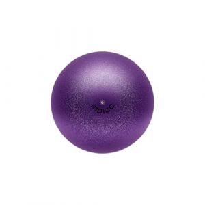 DRUNA Ballon de Gymnastique Rythmique M&eacute;tallis&eacute; + Paillettes en PVC, 17 cm, 300 g &ndash; Appareil de Gymnastique, Ballon d&rsquo;Exercice (Violet) (Indigo Sports, neuf)