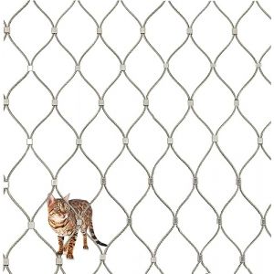Grillage de Protection Métallique en 304 Inox pour Filet Poules, Grillage Jardin, Filet Chat Balcon, Garde Corps Exterieur, Cloture Jardin Exterieur, Filet Mouton, Facile à Installer ( Couleur : 5cm , (YXJ-SHOP, neuf)