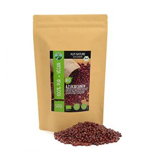 Alpi Nature Haricots Azuki BIO 500g, Haricots Rouges Azuki Entiers, Légumineuses sans Gluten (Alpi-Trade, neuf)