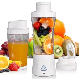 700 ML Blender portable, Mixeur portable pour smoothie, 22000 TR/min Puissant Mixeur Smoothie avec 6 Lames, Mini Mixeur avec Couvercle de Voyage pour Cuisine, Salle de Sport, Bureau (Blanc) (XARAGMA AIR LIMITED, neuf)