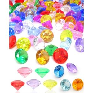 JUKOTA Pierre Precieuse pour Enfants, 60 Pi&egrave;ces 20mm Multicolore Acrylique Diamant Cristaux et Pierres Pr&eacute;cieuses, Chasse au Tresor Enfant Gemmes, Gros Faux Diamant Decoration Chasse au Tr&eacute;sor Pirate (CAR PARTS FOR ALL, neuf)