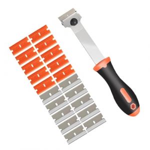 1 pi&egrave;ce grattoir &agrave; papier peint, d&eacute;capeur de papier peint avec 20 lames, outil grattoir, grattoir &agrave; vitre, lames en plastique et lames m&eacute;talliques incluses, grattoir de sol pour fen&ecirc;tres, carrelages. (WANG SIRONG STORE, neuf)