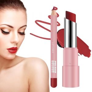 Baume À Lèvres Hydratant | Rouge À Lèvres Nourrissant - Baume Mat Imperméable Tenue Longue Non Collant pour Soins Hiver Froid et Maquillage Quotidien (feilib, neuf)
