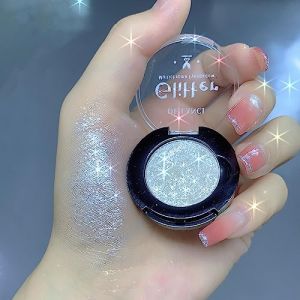 Afflano Fard à Paupières Blanc Scintillant, Fard à Paupières Blanc Très Pigmenté Maquillage des Yeux, Eyeshadow Holographique Longue Durée et Maquillage Surligneur Illuminateur des Yeux Blancs, 1A (Afflano Direct, neuf)