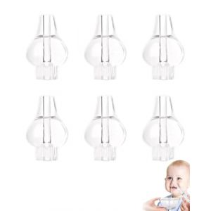 HUVZOR 6Pcs Embout de seringue nasale professionnelle pour b&eacute;b&eacute; pour Mouche Bebe Irrigateur, Mouches B&eacute;b&eacute; Seringue Nasale,Portable Reusable Nasal Aspirator, Baby Nasal Irrigator,Accessoires (Volumetech OU, neuf)