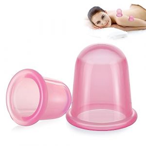 2 pi&egrave;ces Ventouse Anti Cellulites Minceur, Tasses de Massage Anti-cellulite Anti-cellulite Sous Vide en Silicone, Soin beaut&eacute; en Massage (Rose) (peihongpan, neuf)