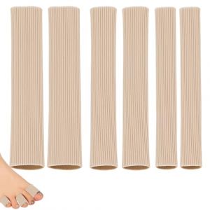 Lot de 6 Prot&egrave;ges Orteils en Silicone D&eacute;coupable, Protection Orteils en Doux, Tube de Coussin d'Orteils, Bandage de Tube pour Cors, Callosit&eacute;s, Doigt De Pied, Doigts (S/M/L) (Mao Huihui, neuf)