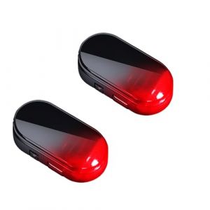 L'alarme Solaire De Voiture Lumi&egrave;re, Lot De 2 S&eacute;curit&eacute; Et Alarme Voiture Anti Vandalisme, Avertissement De Solaire Syst&egrave;me Anti-vol Flash, Alarme Factice Voiture De S&eacute;curit&eacute; LED Lampe De Voiture (wulea, neuf)