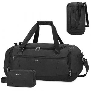 sportsnew Sac &agrave; Dos de Gym Sac de Sport Homme Bandouli&egrave;re R&eacute;glable avec Compartiment &agrave; Chaussures Compartiments Humides et Manchon de Chariot avec Trousse de Toilette (Sportsnew UK, neuf)