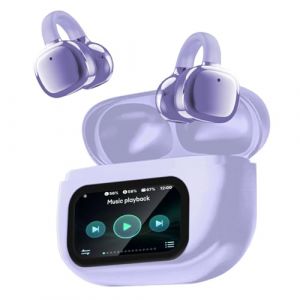 Écouteurs Bluetooth sans Fil Sport Écouteurs Clip Oreille, avec ENC Réduction Antibruit Mic, Ecouteur Traducteur Instantané, Tactile Multifonction, Casque pour Android iOS,Violette (DaRaEhitus OU, neuf)