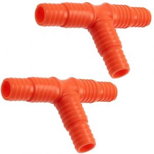 AERZETIX - Lot de 2 raccords r&eacute;partiteurs r&eacute;ducteurs cannel&eacute;s en ''T'' 1/2'' et 5/8" pour tuyau d'arrosage diam&egrave;tre int&eacute;rieur &empty;13 et &empty;16 mm | en plastique | jonction &eacute;quipement jardinage (Tuning, neuf)
