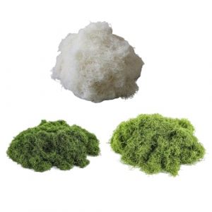OIXEY 150G Mousse Artificielle Fausse Herbe D&eacute;coration, Mousse Stabilis&eacute;e, Mousse Verte Pour D&eacute;coration De Sc&egrave;ne De L'Avent, Plantes En Pot Et Diy(50G Vert Fonc&eacute; + 50G Vert Clair+50G Blanc) (weihaizengweishangmaoyouxiangongsi, neuf)