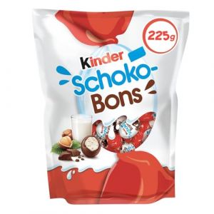KINDER SCHOKO-BONS &ndash; Bonbons Fondants au Chocolat au Lait, Plaisir Gourmand &agrave; Partager (225g) - Le Lot De 3 (Franc shopping, neuf)