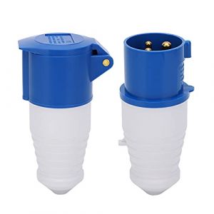 2 pièces connecteur réseau industriel 3-poles 1-phase anti-explosion étanche à l'eau 16A 3-trou 220-250V (DYKJ-EU, neuf)