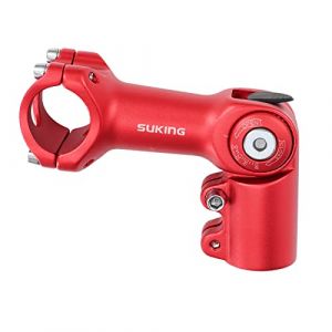 CYSKY Potence VTT Réglable 31,8 60mm/80mm/93mm 0-90 Degrés Réglable Potence de Vélo de Montagne Potence de Guidon pour VTT vélo de Route BMX Ville Cyclisme (Rouge, 93mm) (CYSKY SHOP, neuf)