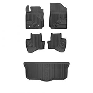MOTOS Kit de tapis de voiture et de tapis de coffre en caoutchouc pour Toyota Aygo II 2014-2022 Améliorez votre confort de voyage avec tapis antidérapant voiture 3D- Tapis de sol voiture tous temps, p (MOTOS EU, neuf)
