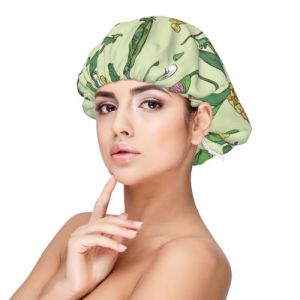 Maïs Pois Gousse Haricots Gousse Câpres,Bonnet de nuit en satin pour adulte - Bonnet de nuit élastique pour femme, couvre-cheveux de nuit (lfjshop, neuf)