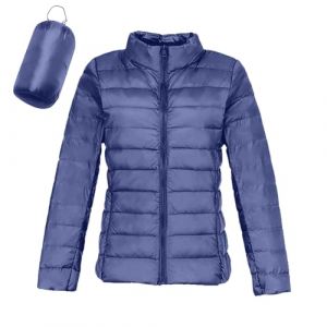 Doudoune Femme Hiver - Hiver L&eacute;ger Imperm&eacute;able Doudoune Femme D&eacute;contract&eacute; Souple Chaude Veste Couleur Unie Classic Duvet de Canard Blanc Doudounes pour Randonn&eacute;e Outdoor et Jogging,Bleu marine,XL (iyutaomao, neuf)