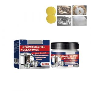 Pâte nettoyante pour ustensiles de cuisine en acier inoxydable, pâte nettoyante nanotechnologique magique pour casseroles et poêles (1PCS) (ZZAQWLKJ, neuf)