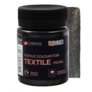 Decola — Peinture Textile Noir Paillette 50ML | Teinture Textile À Haute Teneur En Pigments | Fabriqué par Neva Palette (ZI.ARTSHOP, neuf)