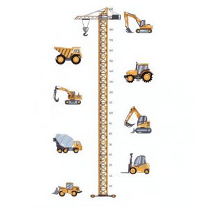 Toise Murale Enfant Stickers, Sticker Mural Décoratif Amovible pour Chambre Bébé ou Enfant, Facile à Appliquer, Idéal comme Toise Murale Enfant, Décoration Murale avec Ludique pour Fille et Garçon (BaiDingSheng, neuf)