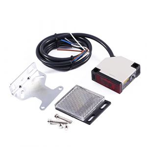 Jeanoko Interrupteur de capteur photoélectrique à réflexion spéculaire photoélectrique AC 90-250V 3A E3JK-R4M1 interrupteur de capteur pour détecter la présence d'objets (Taomzae, neuf)