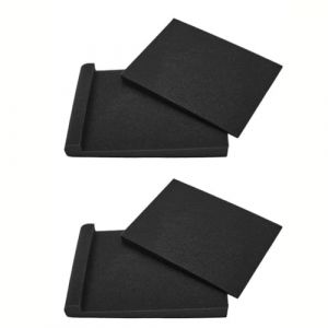 Lawnoval Lot de 2 coussinets d'isolation acoustique en mousse pour haut-parleurs de studio - &Eacute;ponge haute densit&eacute; - 28 x 19 x 4 cm - Noir B (Midas Deal, neuf)