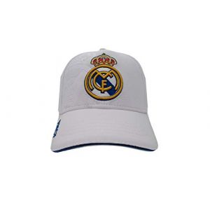 Casquette RMCF Real Madrid Junior Enfant Blanche réglable par Scratch 2017-2018 1ère équipe Officiel (Highill Shop, neuf)