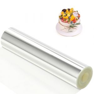 Rodoide Transparent Patisserie, Collier à gateau 20 cm, Rhodoid pour Patisserie Bordure Gâteau Réutilisable en Acétate pour Entourer Les Gâteaux (AlleyStore, neuf)