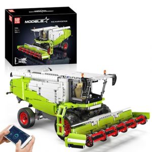 Mould King 17014 Kit de Blocs de Construction de moissonneuses, Technologie MOC Moissonneuse à télécommande, Bloc de Serrage de véhicule de Construction Lourd Claas Lexion 760 Tracteur (1265 PCS) (Mould King bricks, neuf)