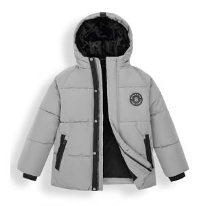 maoo garden Manteau Doudoune Hiver Enfant Gar&ccedil;on 8-14 Ans Poids Lourd R&eacute;sistant &Agrave; L'eau Doubl&eacute; De Polaire Pour Gris 11-12 ans (maoo garden, neuf)