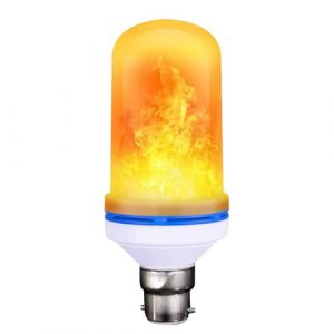 Fogukier Ampoule &Agrave; Flamme LED - Ampoules &Agrave; Effet De Flamme 4 Modes D'&eacute;clairage, Lumi&egrave;re Ext&eacute;rieure LED 3W E26/E27/B22 Lampe &Agrave; Flammes Pour No&euml;l Halloween Party Dancing Garden &Eacute;clairage D&eacute;coratif (yuncanmaoyi, neuf)