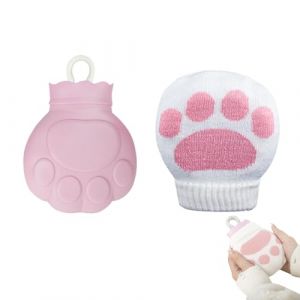 Sac &agrave; eau Chaude en Silicone, Bouillotte eau Chaude, Mini Bouillotte, Bouillotte Main, Bouillotte de Poche, Avec Manchon en Tricot, Bouillote Antifuite, Petite Bouillotte pour Les Mains (C) (maimei, neuf)