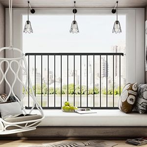 Garde Corps Fenetre, Fairy Baby Balustrade Garde Corps de Balcon Français Securite Fenetre Enfant, 92-156cm, 76cm de hauteur (36.22 "-61.42", Noir) (Rainbow Trade(HK) Co.,Limited, neuf)
