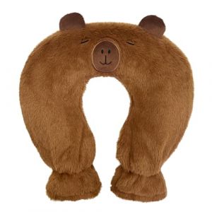 Bouillotte Eau Chaude Avec Housse Douce 1 L, Bouillotte Cervicale Et Epaule, Coussin Chauffant Cervicales Neck Relax, pour Femme, Homme, M&egrave;Re, P&egrave;Re Enfant (Ours Marron) (xintuozjiayou, neuf)