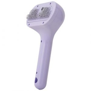 Brosse &agrave; vapeur pour animaux de compagnie &ndash; Brosse de massage domestique pour chat, outil de toilettage pour animaux de compagnie | Spray lisseur pour poils de chat avec poign&eacute;e confortable, brosse (hehongchi, neuf)