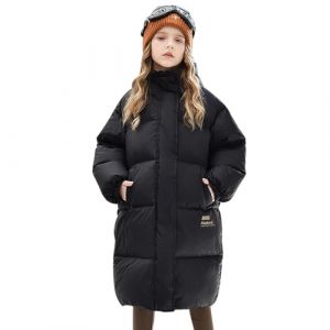 linboo Manteau Enfant Doudoune Fille Gar&ccedil;on Veste d'Hiver &agrave; Capuche Coupe Vent Parka Rembourr&eacute; Blouson Matelass&eacute; V&ecirc;tement Chaud Hiver, Noir, 9-10 ans(Taille de l'&eacute;tiquette: 140) (TBONBON-EU, neuf)