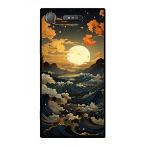 KARTXITAI Coque Compatible avec Sony Xperia XZ1,Housse Étui de Protection en Silicone en Gel TPU Souple Case Cover Ultra Douce Empêche Rayures Shock-Absorption - Mer,Lune (KARTXITAI, neuf)