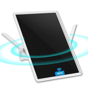 Repeteur WiFi Solaire Batterie Exterieur sans Fil, Puissant Amplificateur WiFi Couvre100-mètres, Outdoor répéteur WiFi Extender 2.4Ghz 300Mbps, Idéal pour Les Grands Espaces éloignés (12inch) (Yuanfan Shop, neuf)