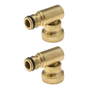 be in your mind 2pcs 3/4 Connecteur de Robinet de Tuyaux, Raccord &agrave; Prise Rapide Filetage Femelle Tournant en Laiton &agrave; 3/4 (Tournant Direction) (BE IN YOUR MIND, neuf)