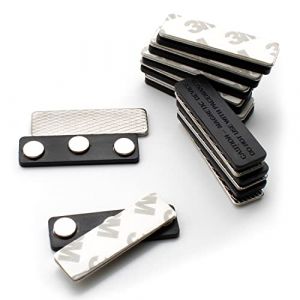 AMONENZ 10 Pi&egrave;ces &Eacute;tiquette de nom Magn&eacute;tique, 45 x 13 mm Plaque de badge Magn&eacute;tique, Badge de Bureau avec Adh&eacute;sif, peut Etre Utilis&eacute; Sur Vestes, Chemises, Uniformes (AMONENZ, neuf)