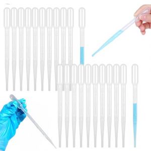 20 Pièces Pipette,3ML Pipette Plastique,Pipette Graduée,Pipette de Transfert en Plastique,Pipette Cuisine,Transparent,pour Transfert D'huiles Essentielles,Parfums,Liquides Divers (3 ml) (NOKWOCY TRADE Kft., neuf)