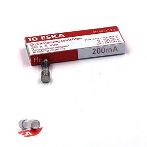 Fusible rapide (F) en verre 200mA/250VAC 5x20mm (Boite de 10 Fusibles) (SPC-BOUTIQUE, neuf)