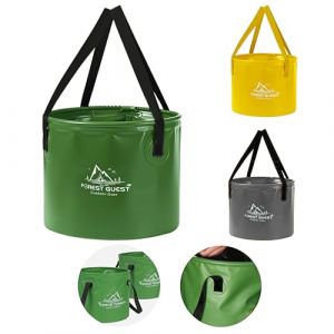 FairyPeach Seau Pliable D'ExtéRieur 10L/20L,Seau Pliant Portable Conteneur d'eau,Bassine Pliable,pour Le Camping et Les Voyages, comme Bassin, Évier (Vert forêt, L) (XIANT, neuf)