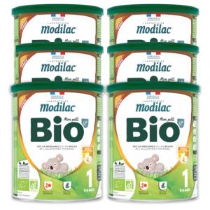 Modilac - Lait Infantile en Poudre Mon Petit Bio Lf+1 - Convient en Relais de l'Allaitement Maternel - Certifi&eacute; Agriculture Biologique - Fabriqu&eacute; en France, Sans Huile de Palme - 1er Age, De 0 &agrave; 6 Moi (Laboratoire Modilac, neuf)