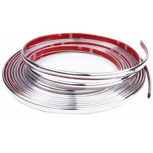 Bande Chrome Voiture 18mm*5M Baguette Adhesive Chrome pour Carrosserie Fenêtre Décoration Extérieure (18mm*5M) (rongbohao, neuf)