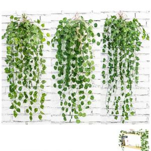 thirei 3 Pièces Plantes Artificielles Suspendues, Plantes suspendues, Suspendues Artificielles, 3 Styles Différents, Plante Artificielle Tombante, Fausse Plante Verte, pour Intérieur Extérieur Jardin (SCKJ-EU, neuf)