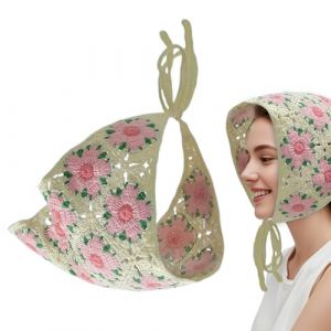 G&eacute;n&eacute;rique H&auml;kel Bandanas pour femmes | fleurs tricotant accessoires de cheveux | Stracts de cheveux Soins de coiffure ensoleill&eacute;e: si&egrave;ge semblable &agrave; la t&ecirc;te avec protection marginale p (toulianbai, neuf)