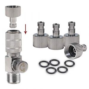Sagud Adaptateur d'a&eacute;rographe Raccord rapide pour a&eacute;rographe avec 4 prises suppl&eacute;mentaires et 5 joints toriques - 1/8" m&acirc;le - 1/8" femelle (r&eacute;glable)&hellip; (BJ Trade, neuf)