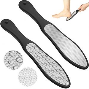 RoserRose Rapeuse Pieds, Rape Pied, Rape Pieds, Rappe Pieds PéDicure, RâPe Pied, Lime Pied Acier Inoxydable Double Face Pour Peaux Mortes Et Callus Peeling, Pedicure Professionnel Pour Pied - Black (Roserrose, neuf)